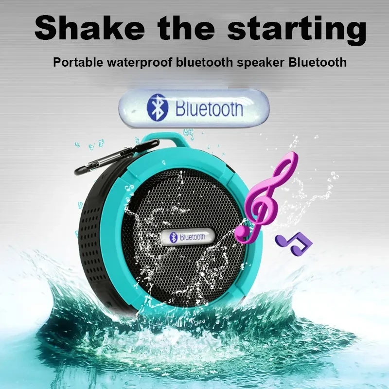 C6 Wireless Waterproof Bluetooth Speaker – Shower, Outdoor & Indoor Use