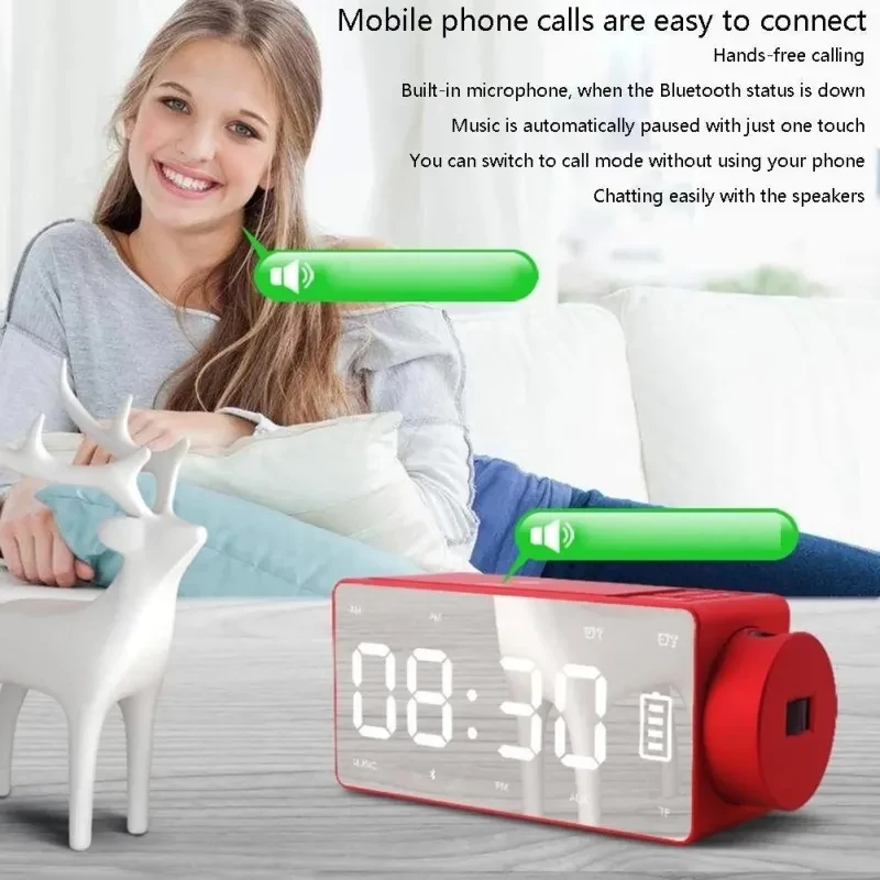 S91S Wireless Bluetooth Speaker Clock – 12H Playtime & Fast Charging