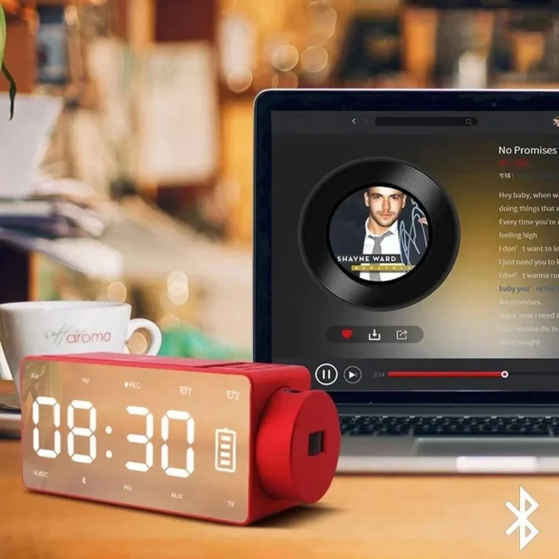 S91S Wireless Bluetooth Speaker Clock – 12H Playtime & Fast Charging