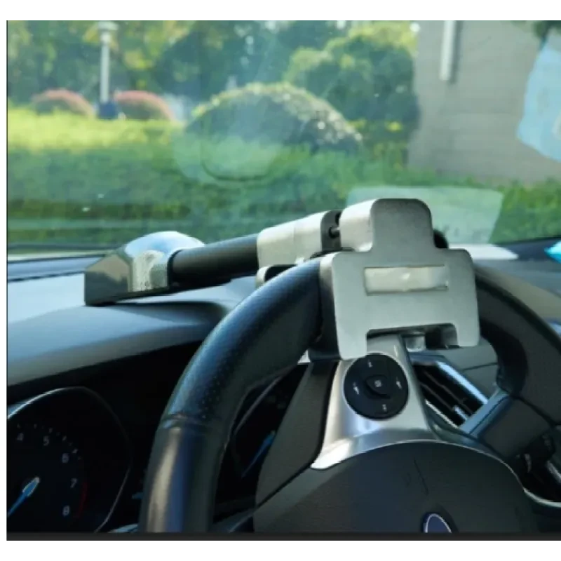 High-Security Steering Wheel Lock with Keys & Alarm System