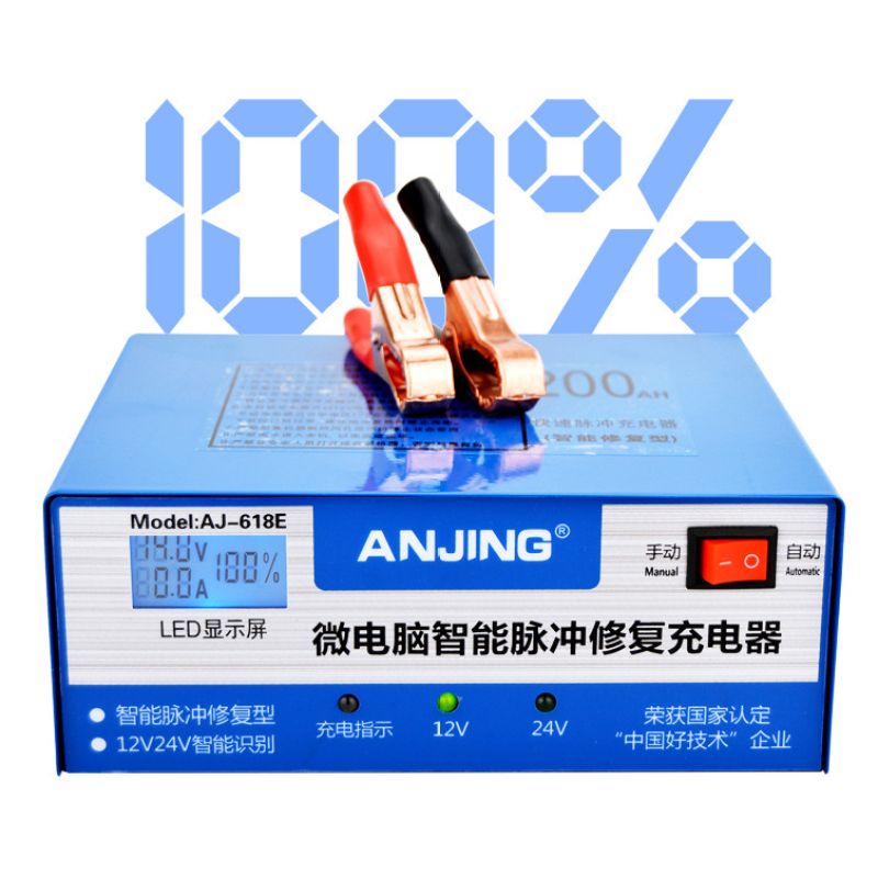Pure Copper Smart Pulse Battery Charger | 12V/24V Car Repair Tool