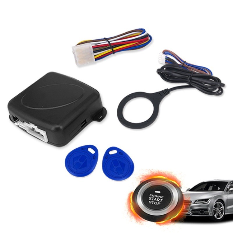 12V Car One-Key Start System | RFID Anti-Theft Ignition Kit