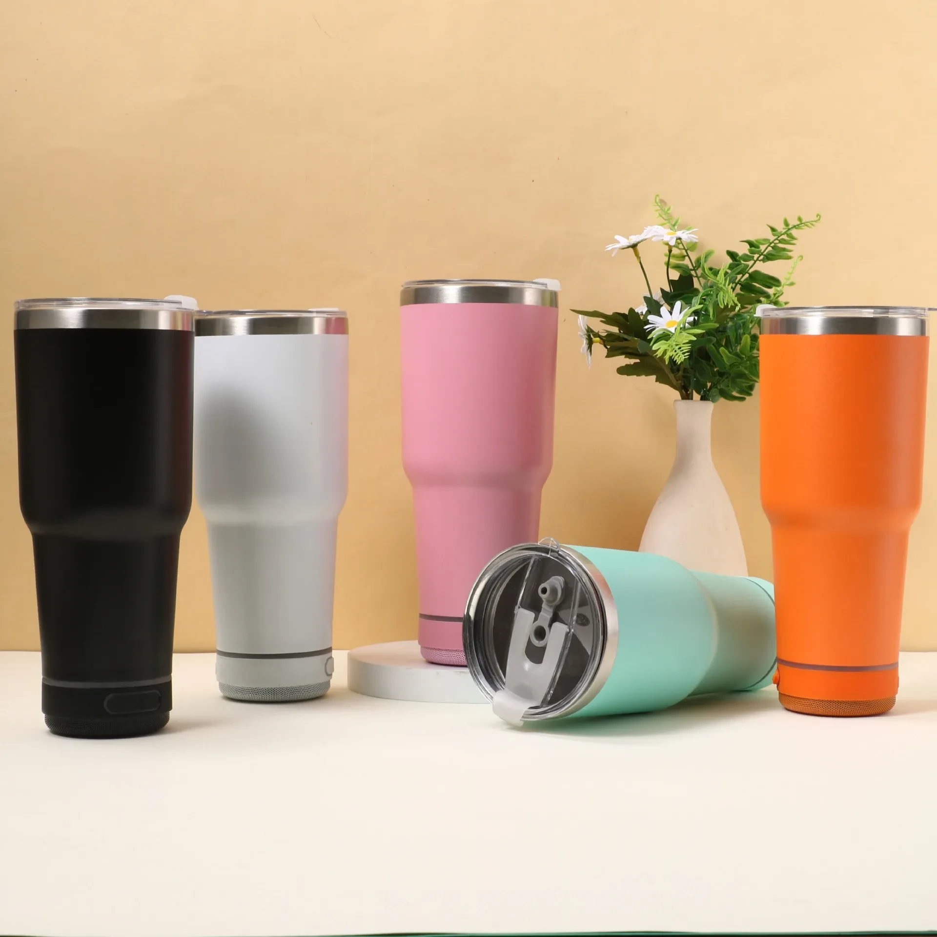 30oz Bluetooth Audio Cup | Stainless Steel Smart Tumbler with Speaker