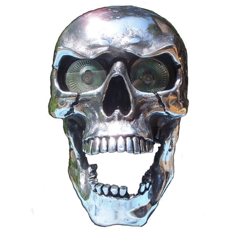 Rogue Skull Motorcycle Headlight – Resin Skull Custom Decor