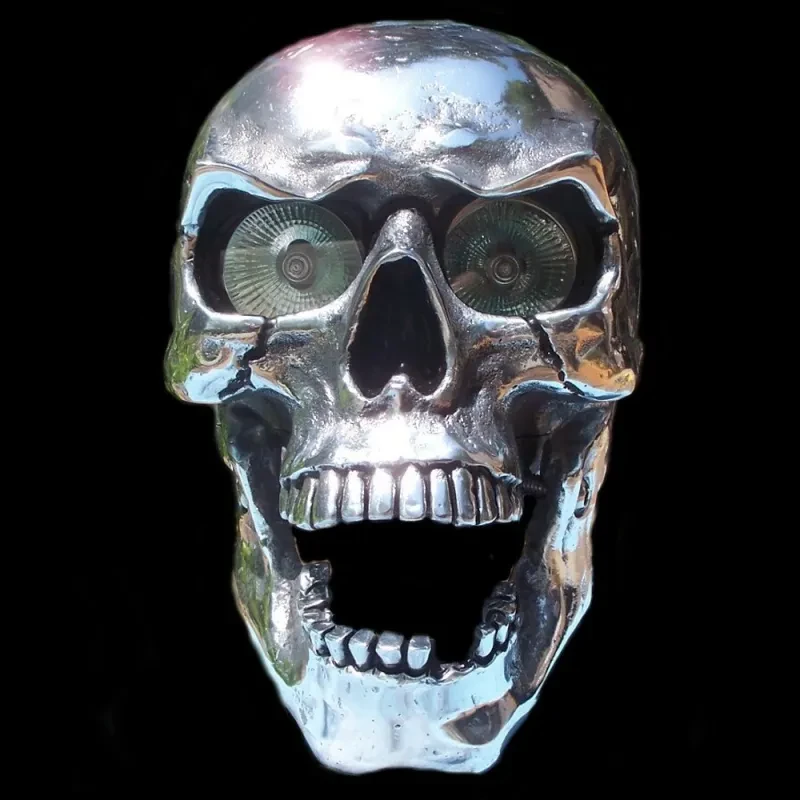 Rogue Skull Motorcycle Headlight – Resin Skull Custom Decor