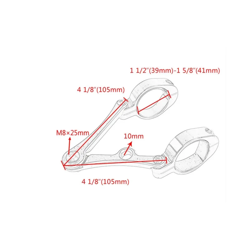 Universal Motorcycle Headlight Mount Bracket – 39/41mm Fork Clamp