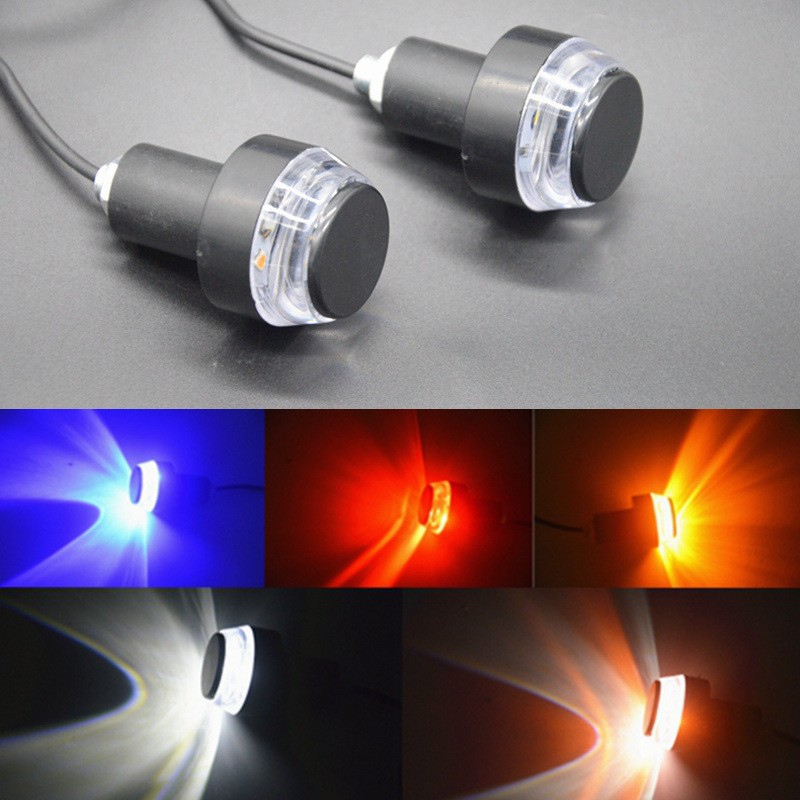 DualGlow 12LED Motorcycle Handle Turn Signal β Two-Color Indicator