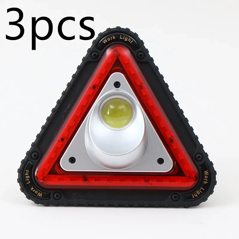 TriGlow Rechargeable Red Warning Light β Triangular LED Safety Lamp
