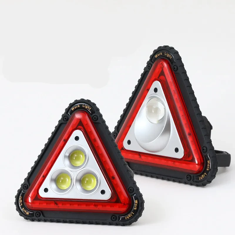 TriGlow Rechargeable Red Warning Light β Triangular LED Safety Lamp