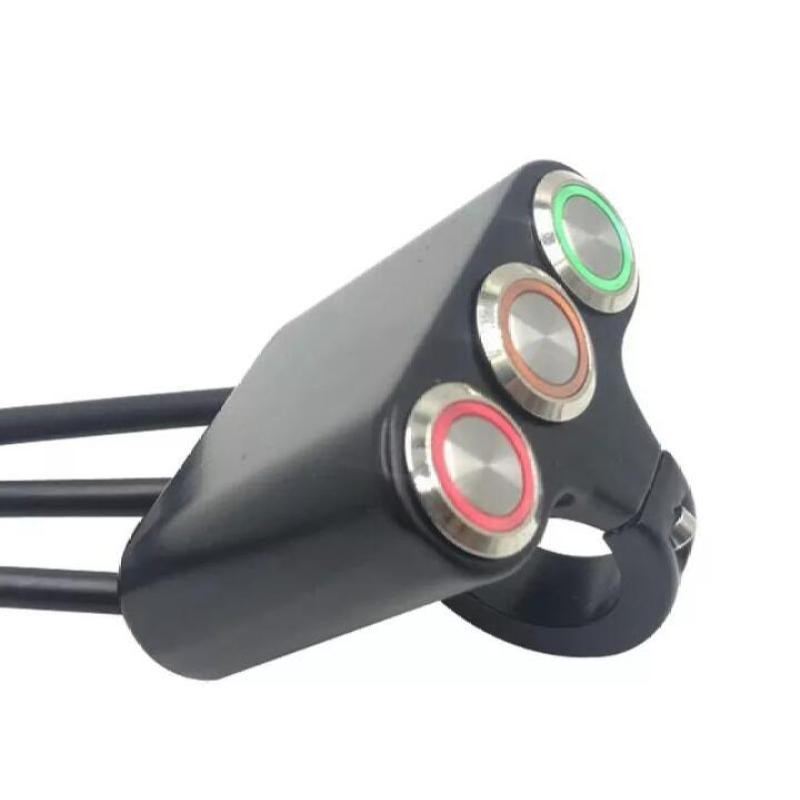 Adventure Bike Double-Beam Hazard Button – Emergency Light Switch