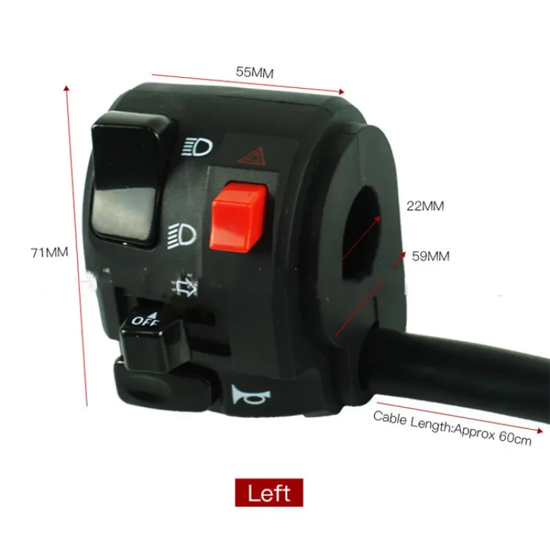 Huanglong Motorcycle Handle Switch | Headlight, Turn & Start Control