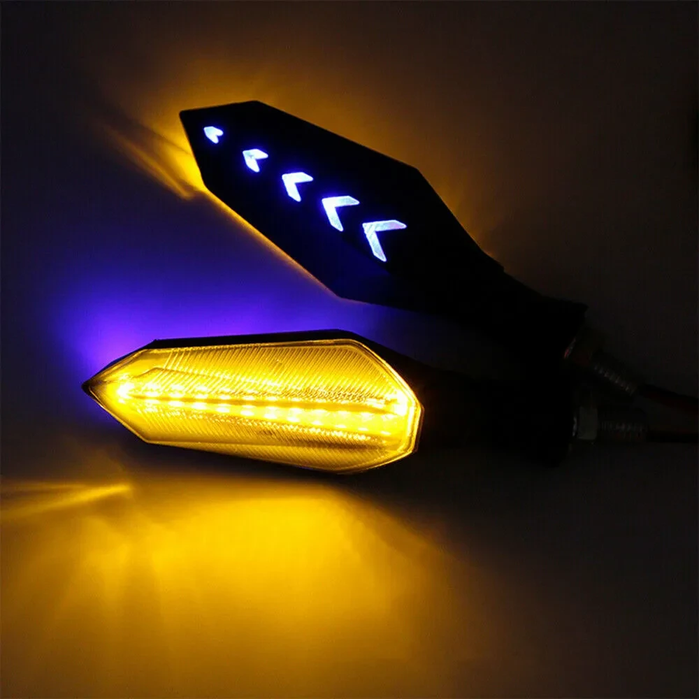 MotoGlow Motorcycle LED Flowing Arrow Lights | Dual-Color ABS Indicators