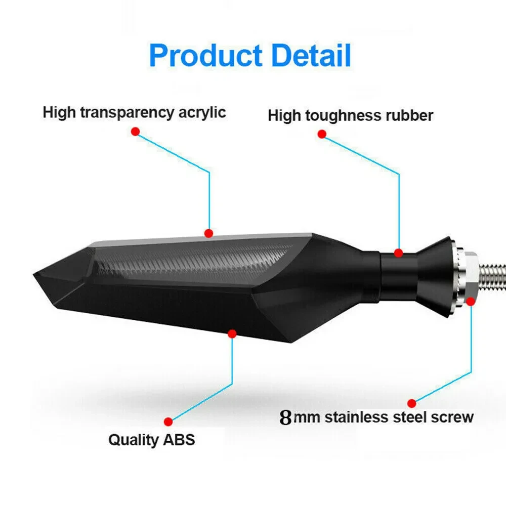 MotoGlow Motorcycle LED Flowing Arrow Lights | Dual-Color ABS Indicators
