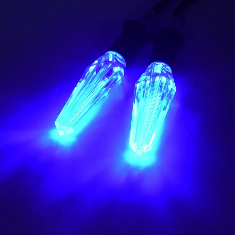 E-Scooter LED Indicator Lights – Red, Yellow & Blue Crystal Pair