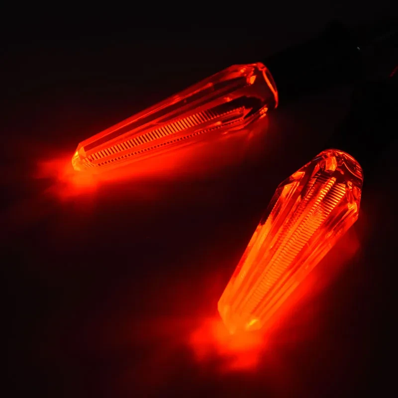 E-Scooter LED Indicator Lights – Red, Yellow & Blue Crystal Pair