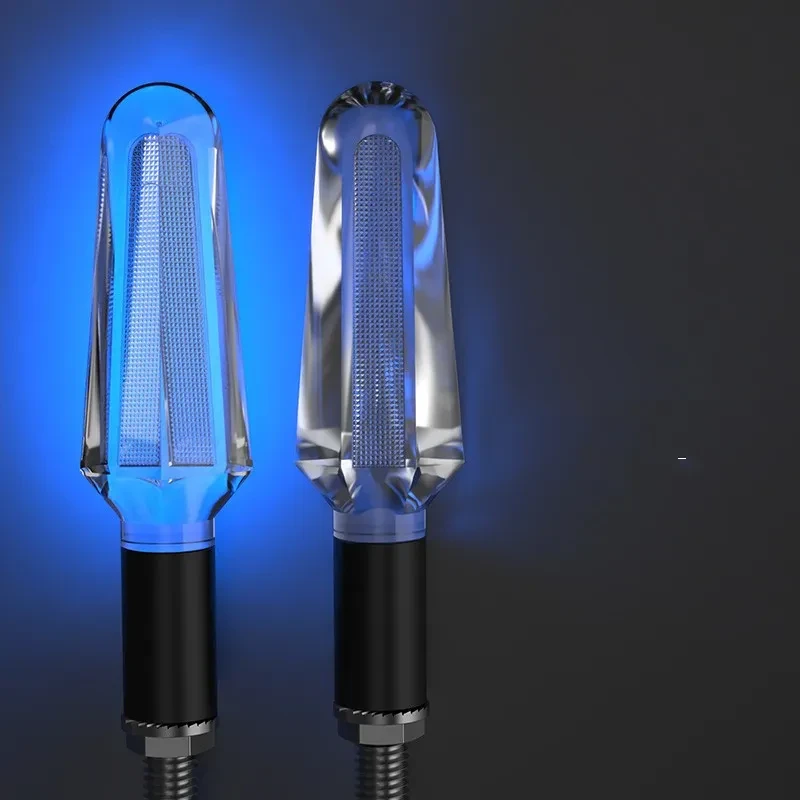 E-Scooter LED Indicator Lights – Red, Yellow & Blue Crystal Pair