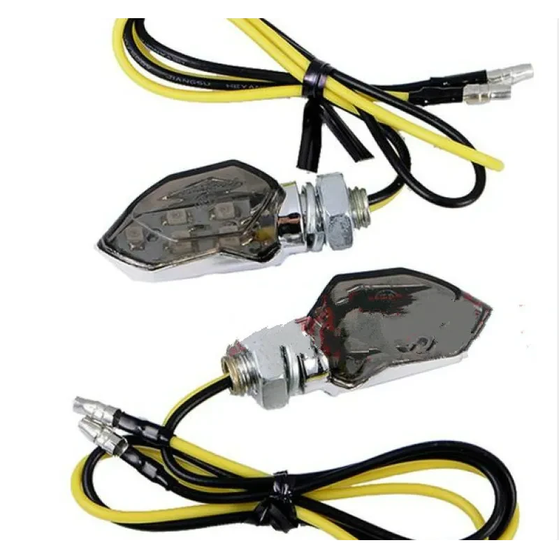 Compact LED Motorcycle Turn Signal Lights – Bright Yellow 12V
