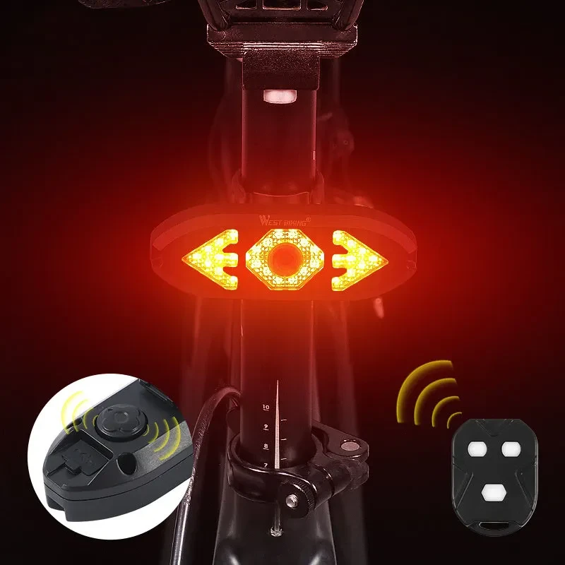 Remote-Control LED Bike Tail Light – Horn & Night Safety