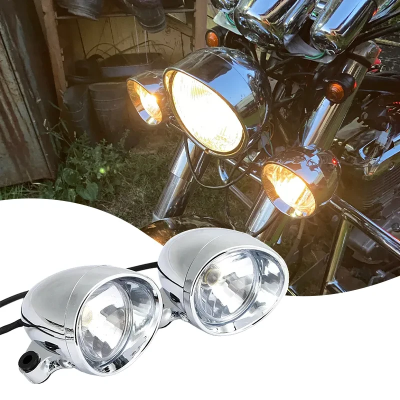 Mini Bullet LED Fog Lamps for Motorcycles – Front Auxiliary Light