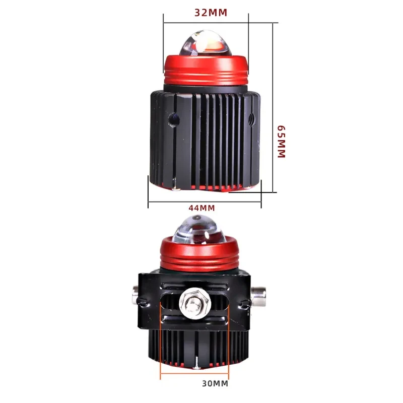 Small Steel Cannon LED Spotlight – Dual-Color Motorcycle & Car Light