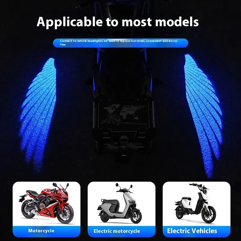 Motorcycle Angel Wings Projection Light – Down-Corner Floor Lamp