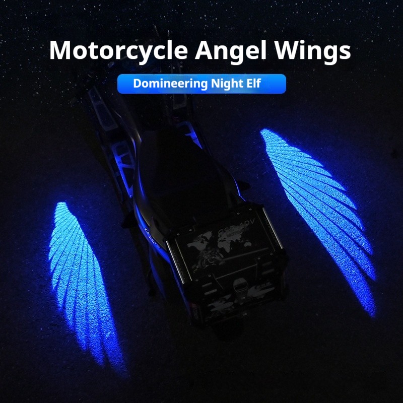 Motorcycle Angel Wings Projection Light – Down-Corner Floor Lamp