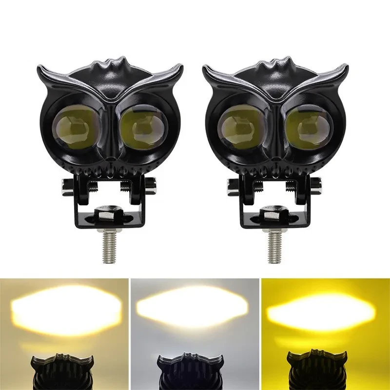 Mini Owl Lens LED Bike Headlight – White & Amber Beam