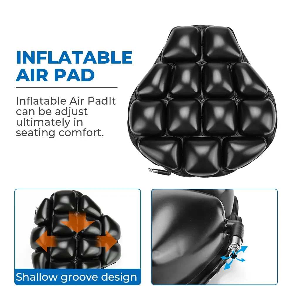 3D Mesh Airbag Motorcycle Seat Cushion – Breathable Shock Absorbing Pad
