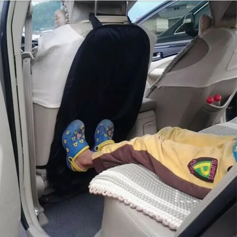 Car Children Anti-Kick Pad – Black Oxford Cloth Protective Seat Cover