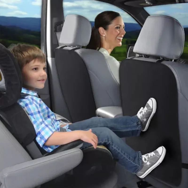 Car Children Anti-Kick Pad – Black Oxford Cloth Protective Seat Cover