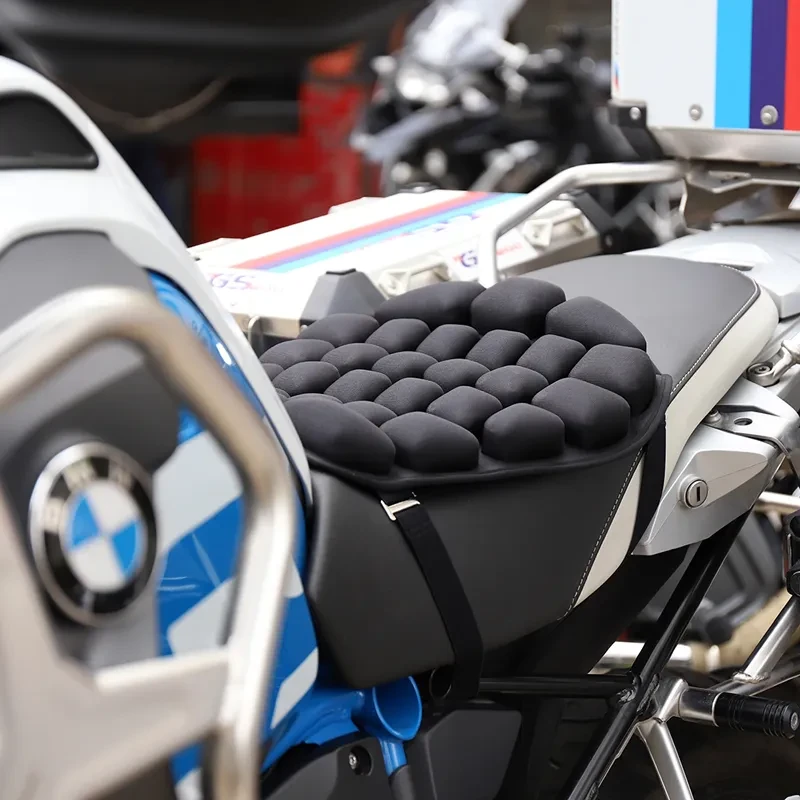 Jiusong 3D Airbag Motorcycle Seat Cushion – Breathable Shock Absorbing Pad