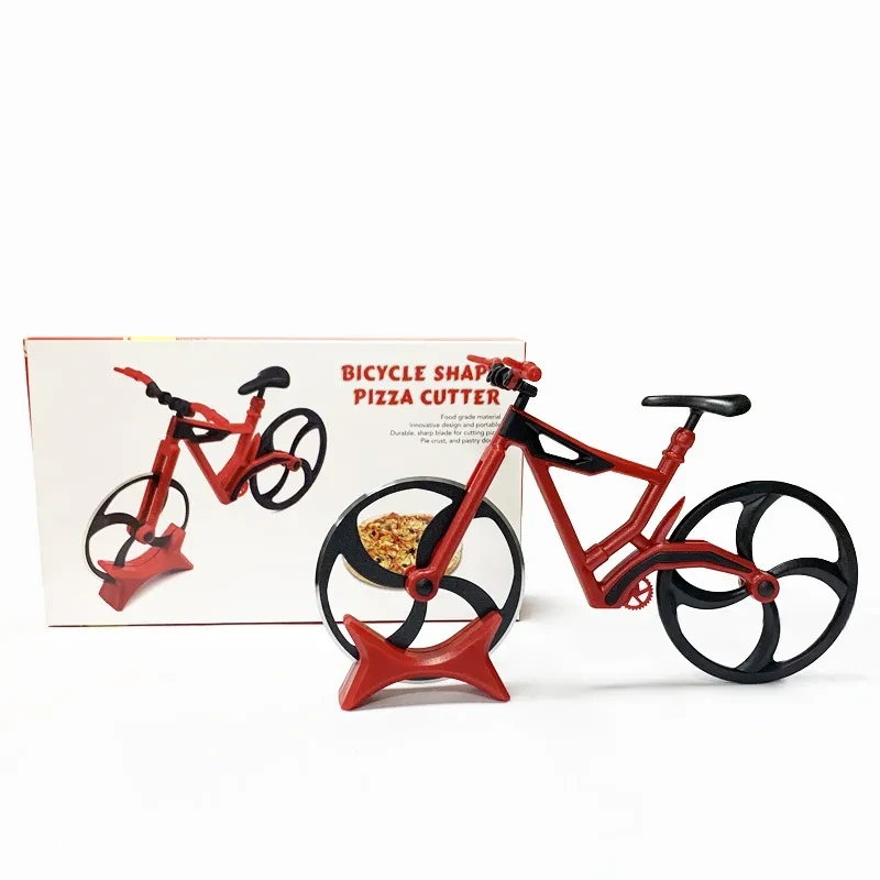Stainless Steel Bicycle Pizza Cutter – Creative Cake & Fruit Wheel