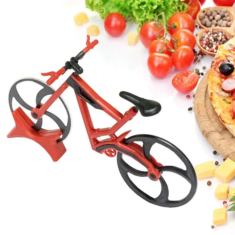 Stainless Steel Bicycle Pizza Cutter – Creative Cake & Fruit Wheel