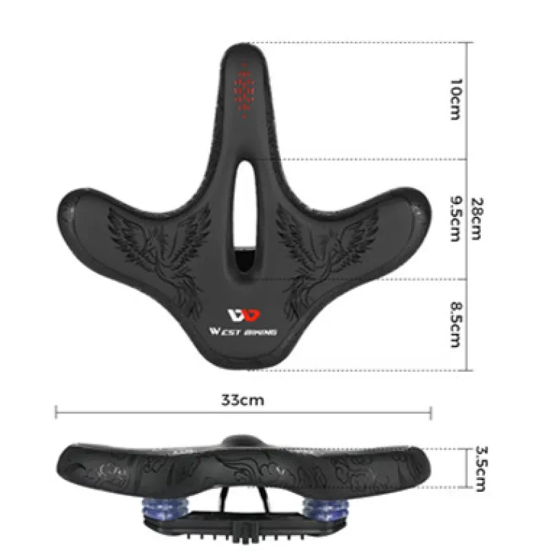 Wide Comfort Bicycle Saddle – Breathable Big Seat Cushion for Riding