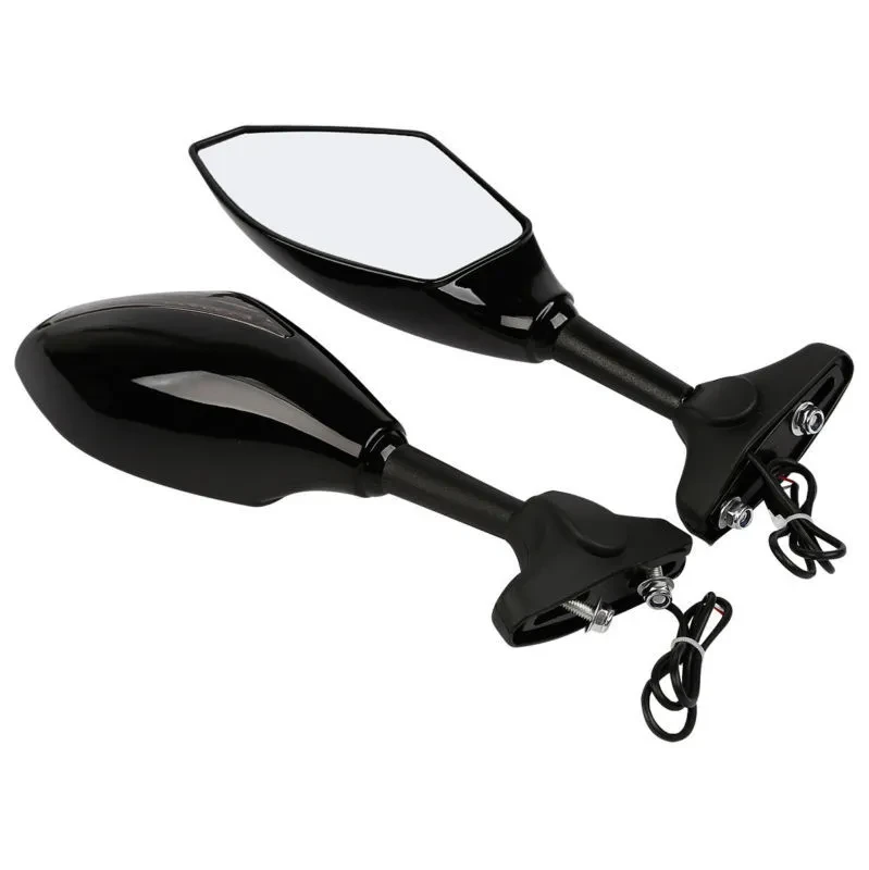 MotoGlow Arrow LED Mirror – Stylish Rearview for Street Bikes