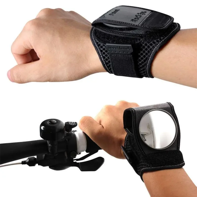 Cycling Arm Rearview Mirror with Adjustable Wristband Strap