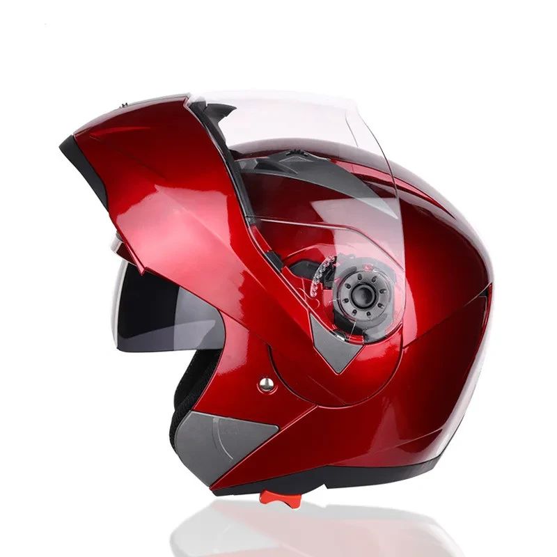 Modular Motorbike Protective Helmet with Dual Visor & Safety Design