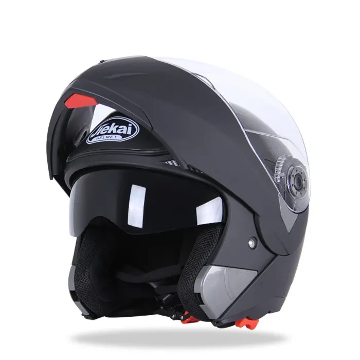 Modular Motorbike Protective Helmet with Dual Visor & Safety Design