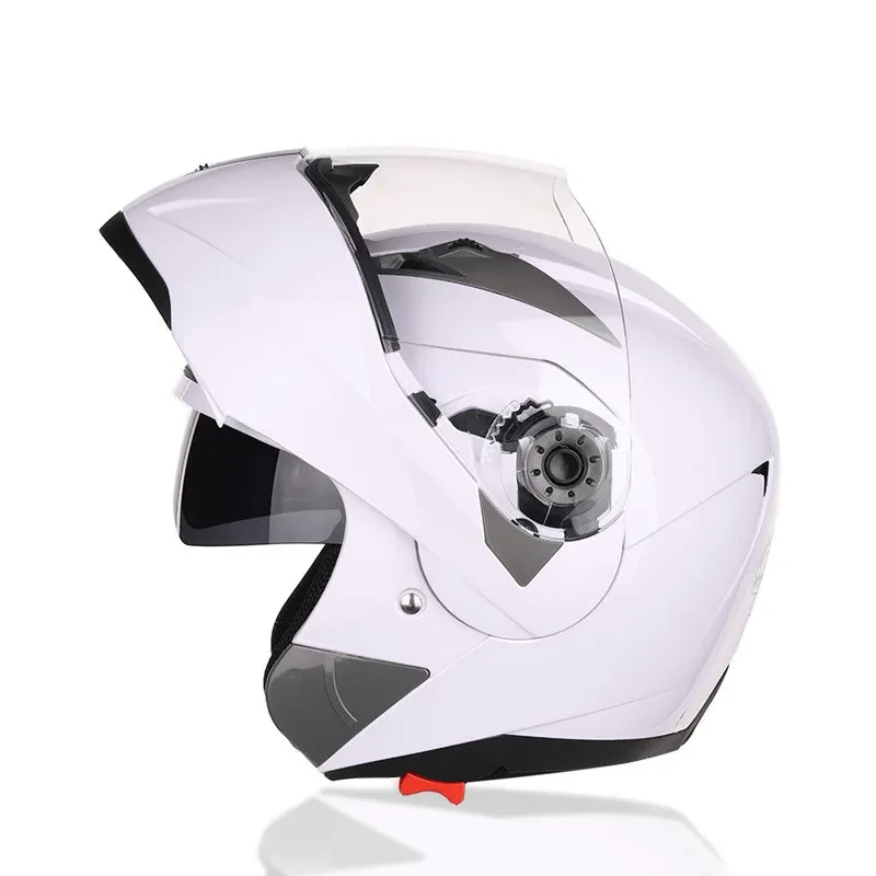 Modular Motorbike Protective Helmet with Dual Visor & Safety Design