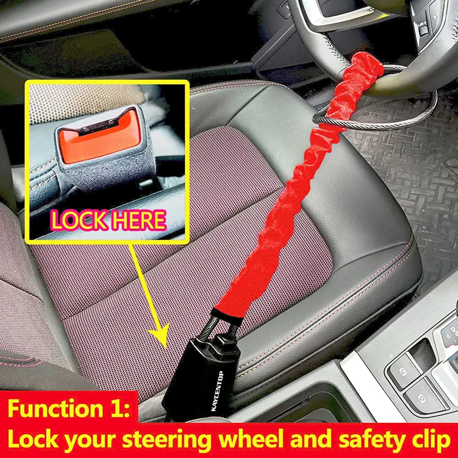 SteelGuard Car Steering Wheel Lock β Heavy-Duty Anti-Theft Device