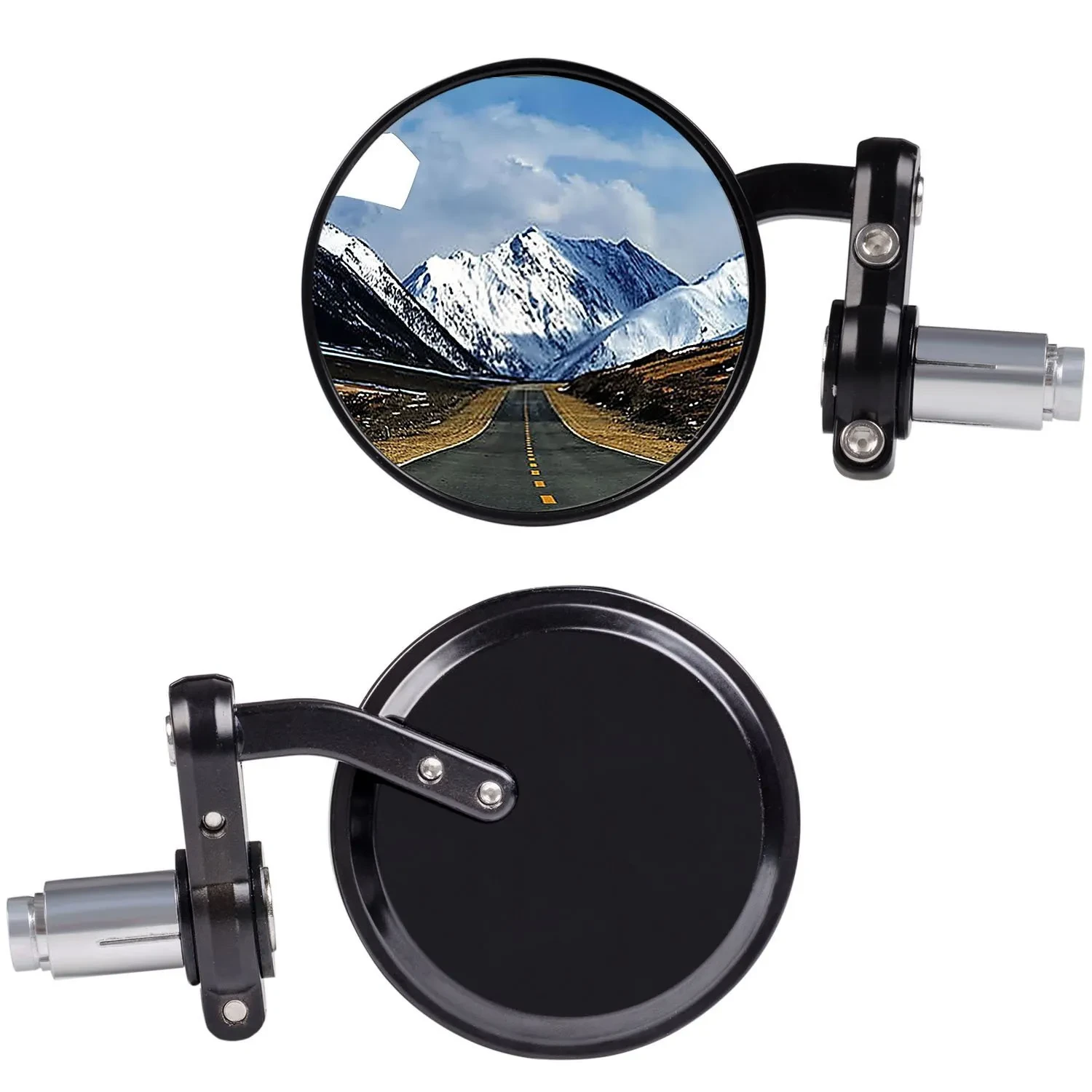 Universal 22mm Motorcycle Handlebar Rearview Mirror β Aluminum Spherical