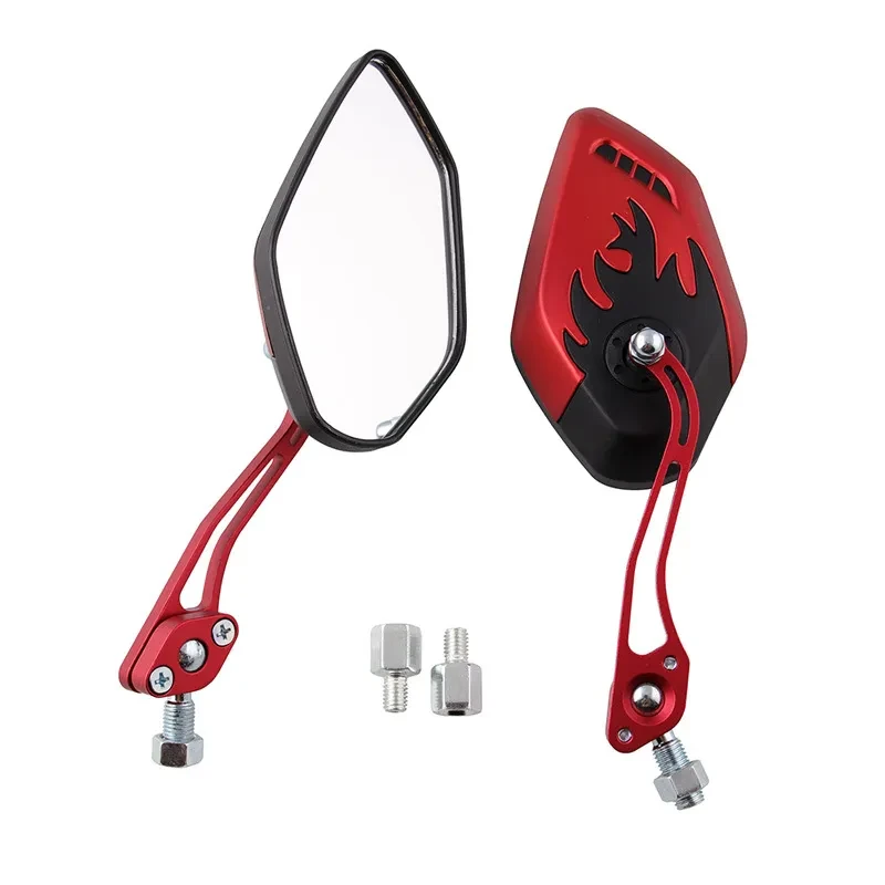 FlameEdge Alloy Motorcycle Mirrors – Universal Handlebar Fit