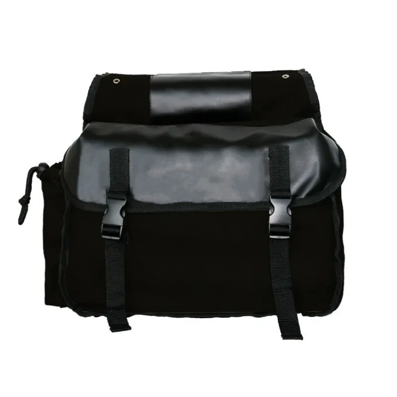 Dual Rear Seat Storage Bag – Canvas Bicycle & Motorcycle Luggage Pack