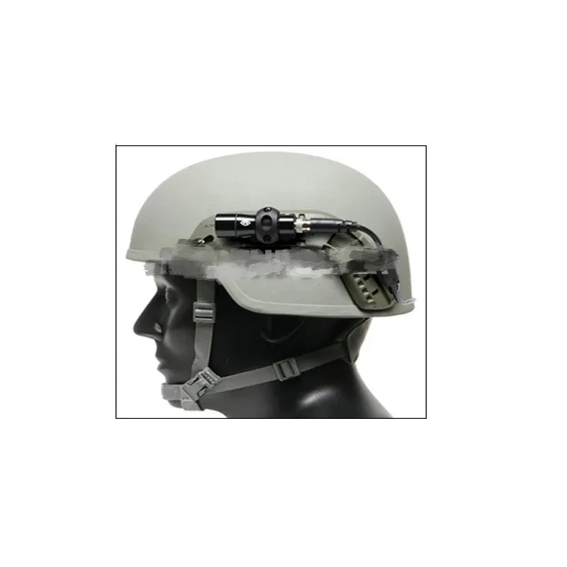Tactical Helmet Flashlight Mount – Rail Clip with Q5 Torch