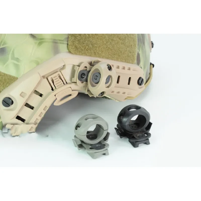 Tactical Helmet Flashlight Mount – Rail Clip with Q5 Torch