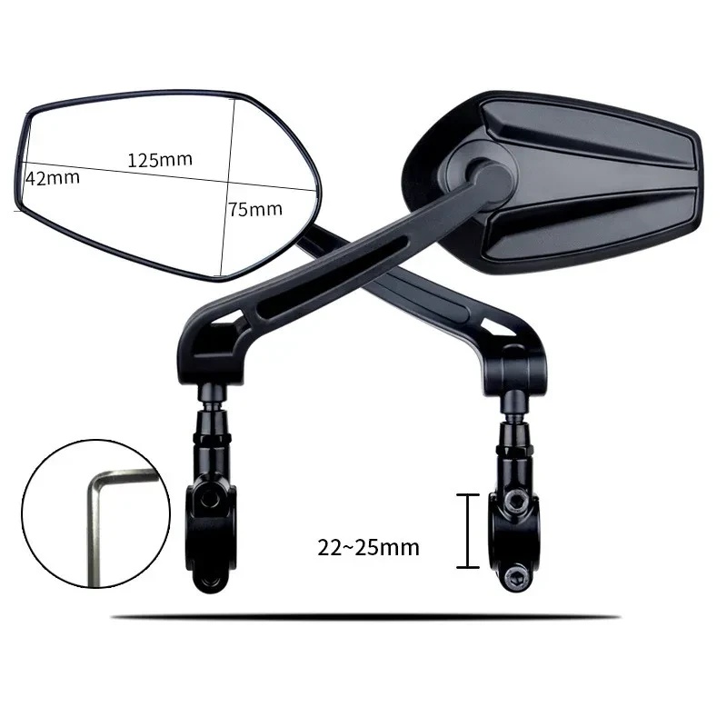 High-Definition Bike Mirror | 360° Adjustable Wide View Glass