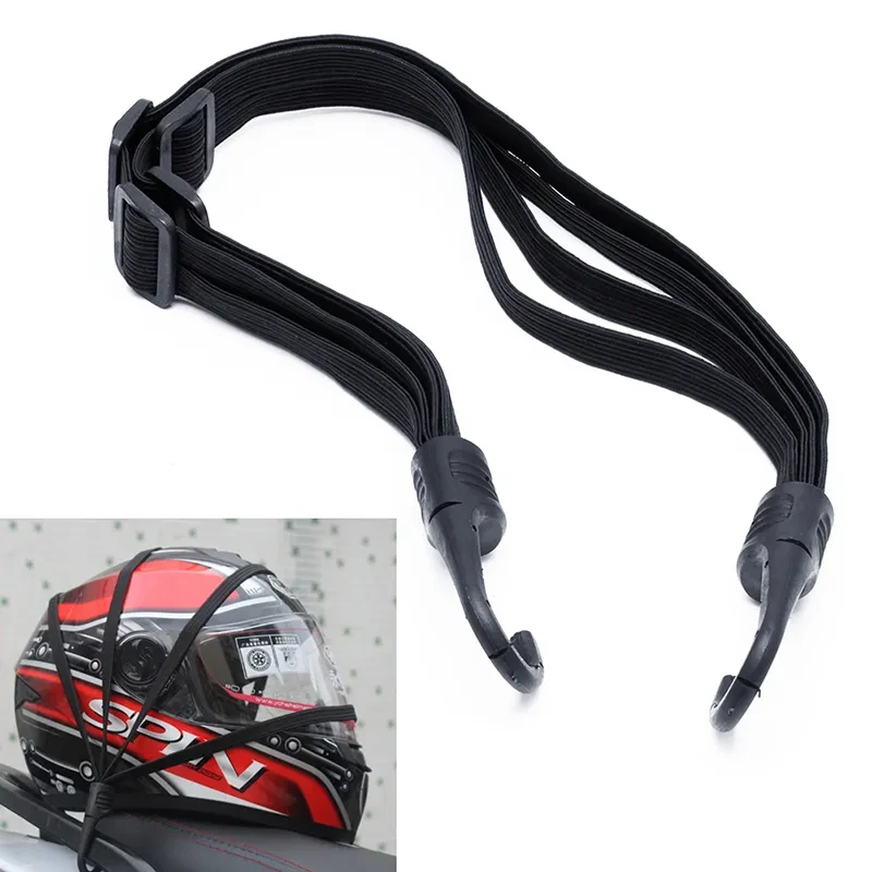 Retractable Motorcycle Helmet Strap – Elastic Luggage Rope with Hooks