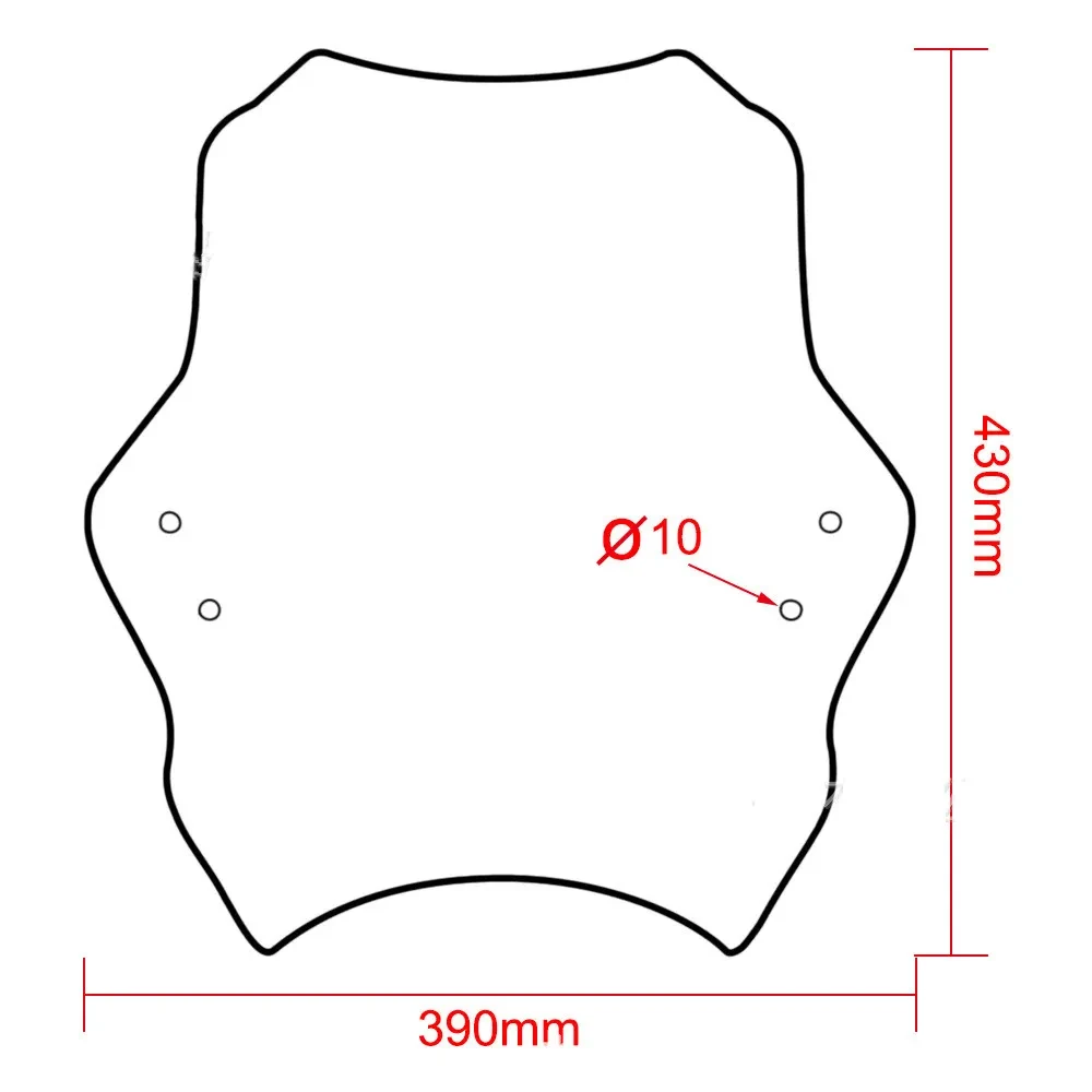 Universal Street Motorcycle Windshield ABS Screen Deflector