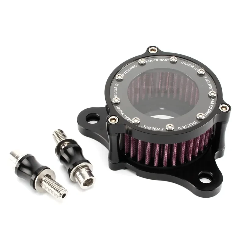 Retro Motorcycle Air Filter – Transparent Glass Design