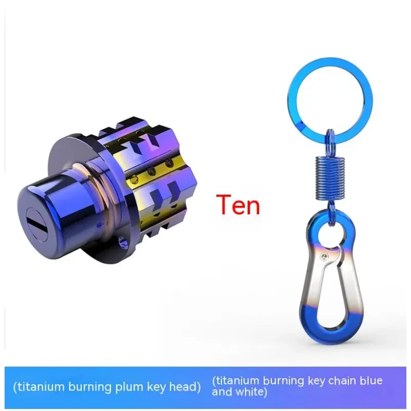 RideX CNC Alloy Motorcycle Key Head & Stylish Keychain Set